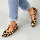 Mocassins T-Strap Leopardo Mulher | Modernos Primavera 2026
