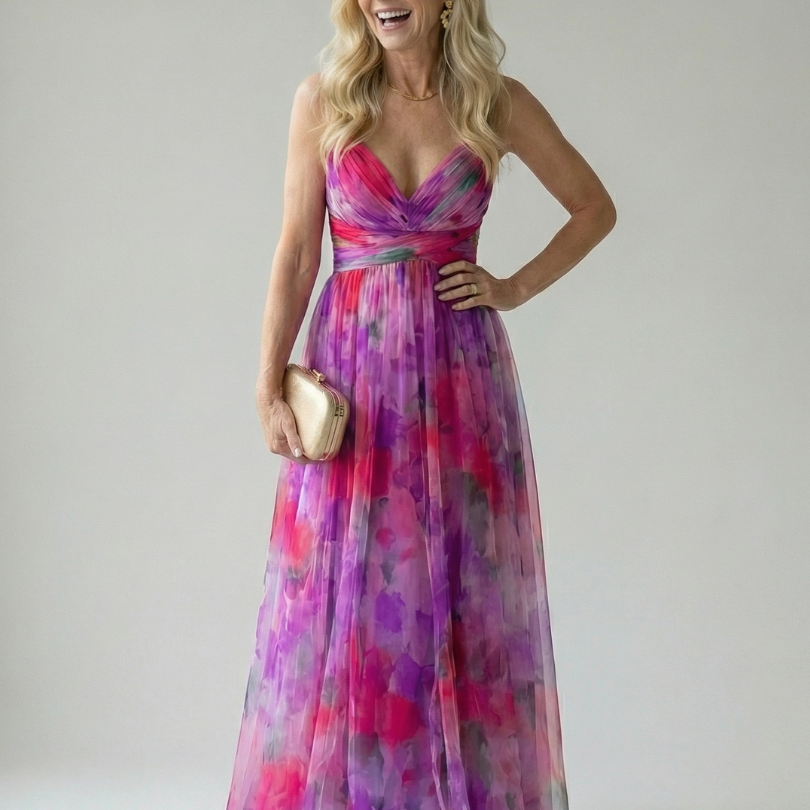 Catarina - Vestido Maxi Suave Envolvente