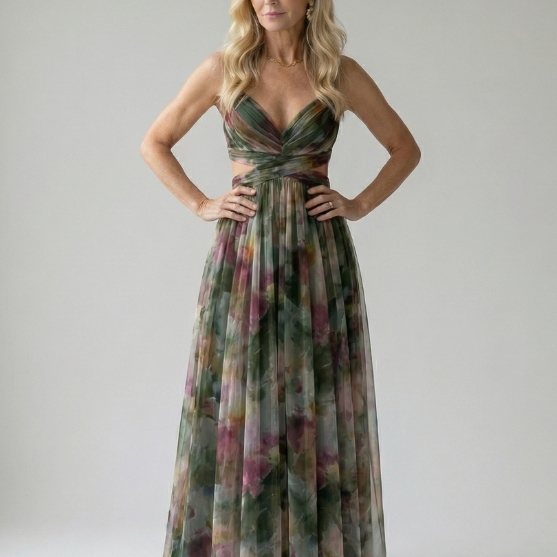 Catarina - Vestido Maxi Suave Envolvente
