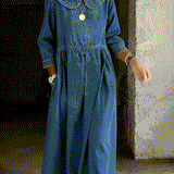 Teresa - Vestido de Ganga com Gola