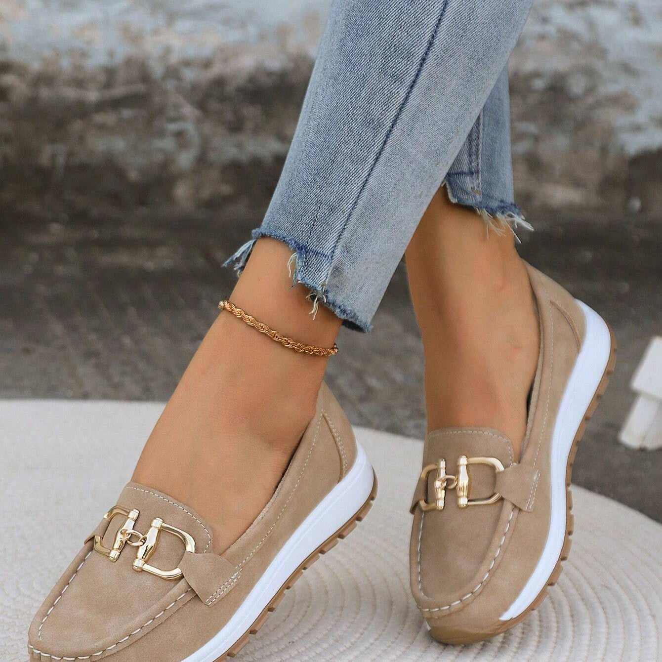 Elisa - Mocassins com Fivela Plana