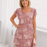 Débora - Vestido Elegante e Confortável com Babados