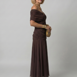 Filipa - Vestido Midi com Ombros de Fora