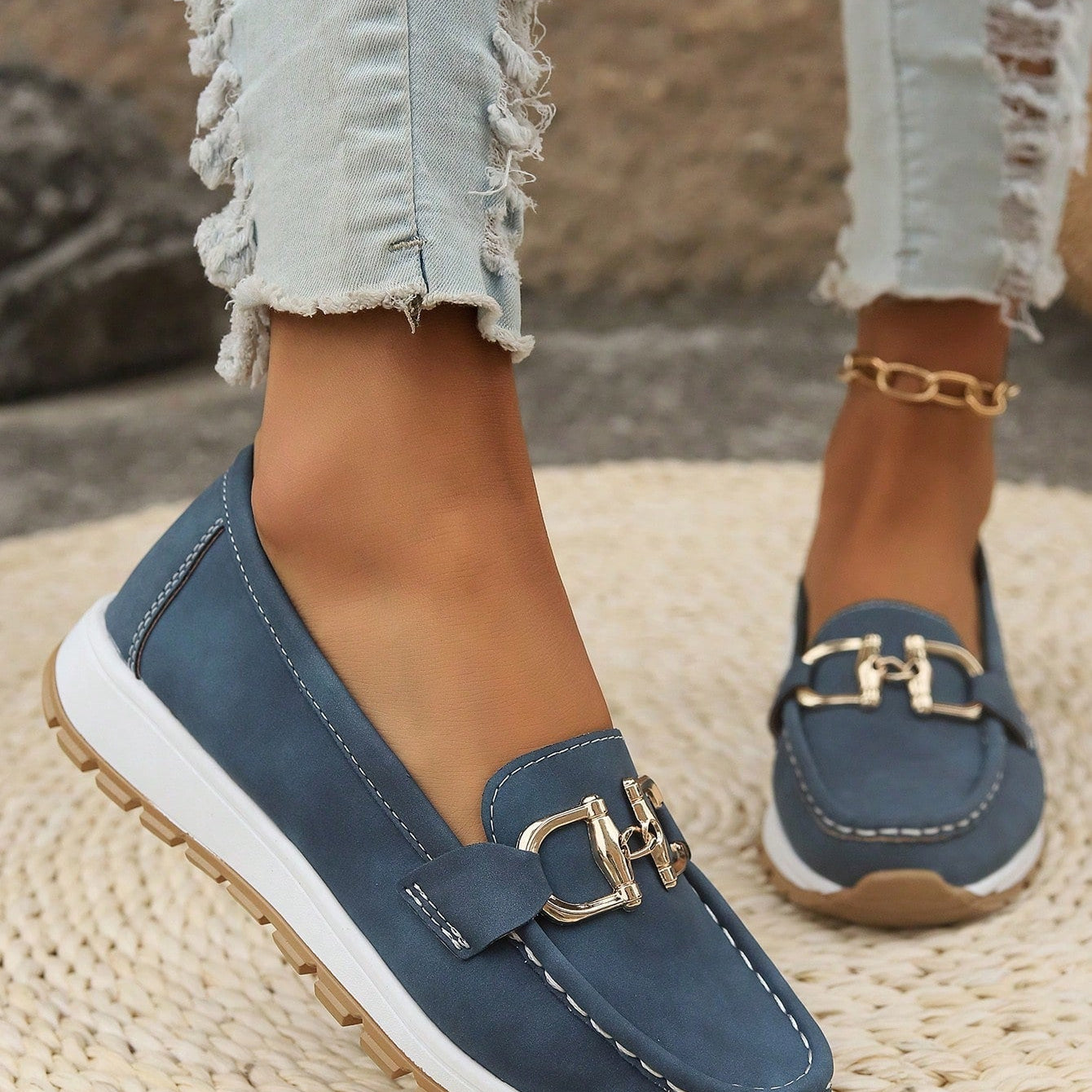 Elisa - Mocassins com Fivela Plana