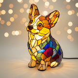 Lâmpada Corgi Decorativa Vitral LED