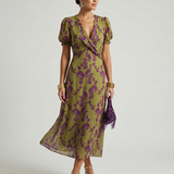 Carolina - Vestido Midi Floral Relaxado
