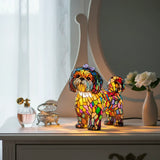 Lâmpada Cão Decorativa Vitral Presente Único