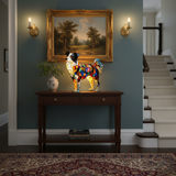 Lâmpada Border Collie Decorativa Vitral LED