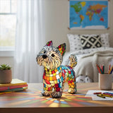 Lâmpada Cão Decorativa Vitral Artesanal Especial