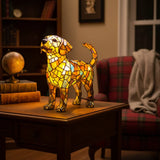 Lâmpada Cão Encantado Decorativa Vitral