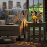 Lâmpada Cão Decorativa Vitral Presente Único
