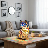 Lâmpada Cão Pastor Decorativa Vitral
