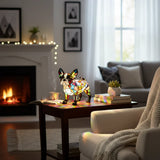 Lâmpada Cão Decorativa Vitral Luz Suave