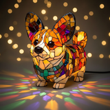 Lâmpada Corgi Decorativa Vitral LED