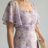 Olívia - Vestido Midi com Mangas Esvoaçantes