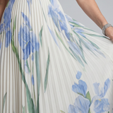 Patrícia - Vestido Midi Floral Sem Mangas com Decote Quadrado
