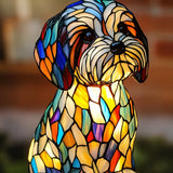 Lâmpada Cão Decorativa Vitral Premium