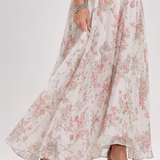 Sofia - Vestido Midi em Tule Floral