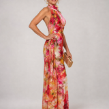 Vera - Vestido Maxi Floral com Decote Halter