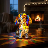 Lâmpada Cão Trovão Decorativa Vitral