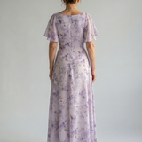 Olívia - Vestido Midi com Mangas Esvoaçantes