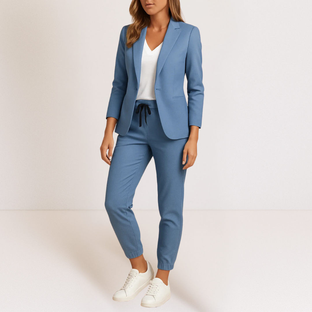 Mónica - Elegância Moderna em um Conjunto Confortável
