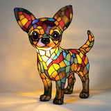 Lâmpada Chihuahua Decorativa Vitral