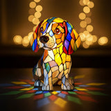 Lâmpada Cão Trovão Decorativa Vitral