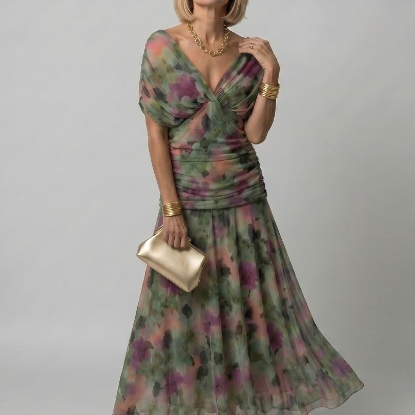 Filipa - Vestido Midi com Ombros de Fora