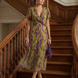 Carolina - Vestido Midi Floral Relaxado