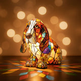 Lâmpada Cão Decorativa Vitral Presente