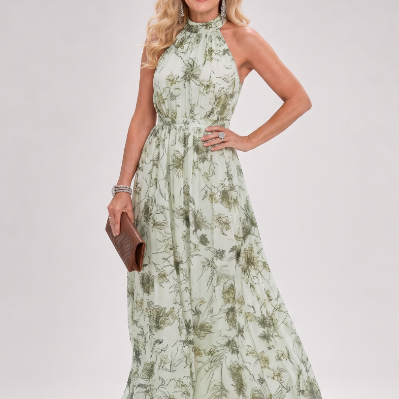 Sofia - Vestido Midi em Tule Floral