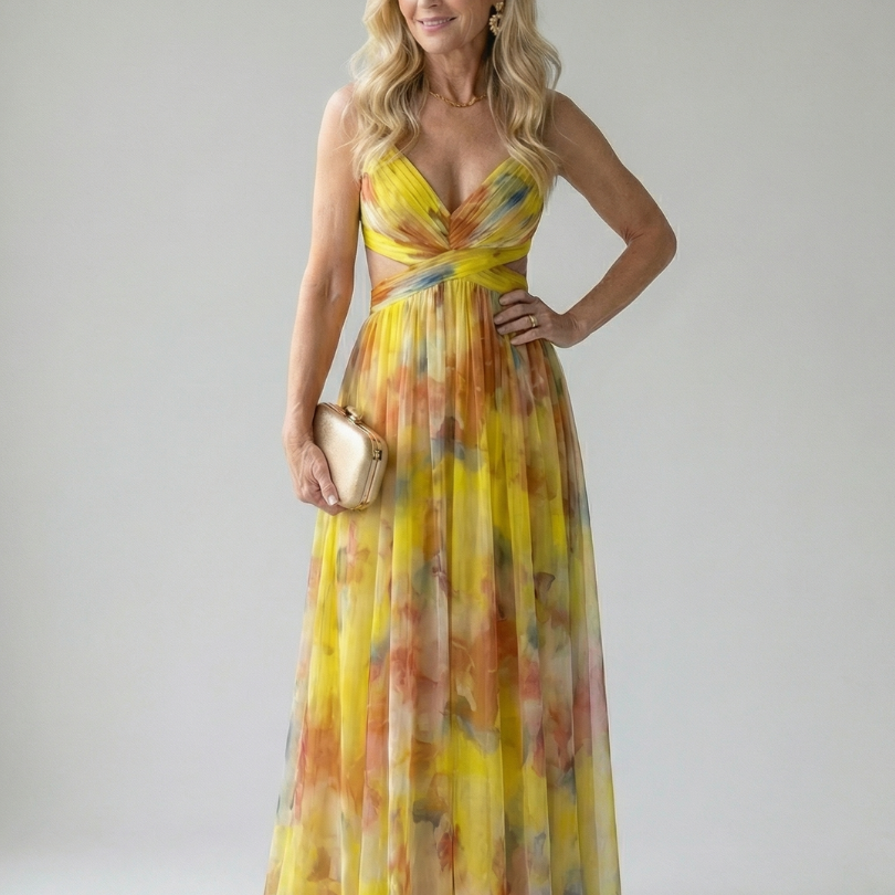 Catarina - Vestido Maxi Suave Envolvente