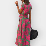 Beatriz | Vestido Elegante Estampado Verão