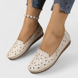 Sabrinas Brancas com Furos Mulher | Elegantes Primavera Verão
