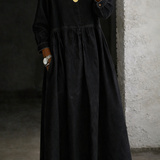 Teresa - Vestido de Ganga com Gola