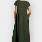 Eduarda | Vestido de Algodão Leve Vermelho