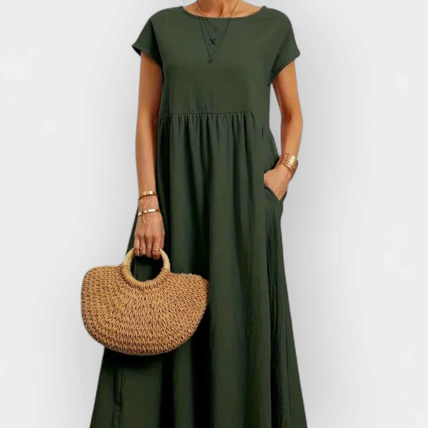Eduarda | Vestido de Algodão Leve Vermelho