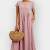 Eduarda | Vestido de Algodão Leve Vermelho
