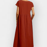 Eduarda | Vestido de Algodão Leve Vermelho
