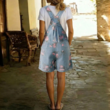Gabriela - Macacão de Ganga com Estampado Floral