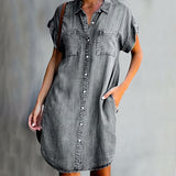 Olívia - Vestido Camisa de Ganga