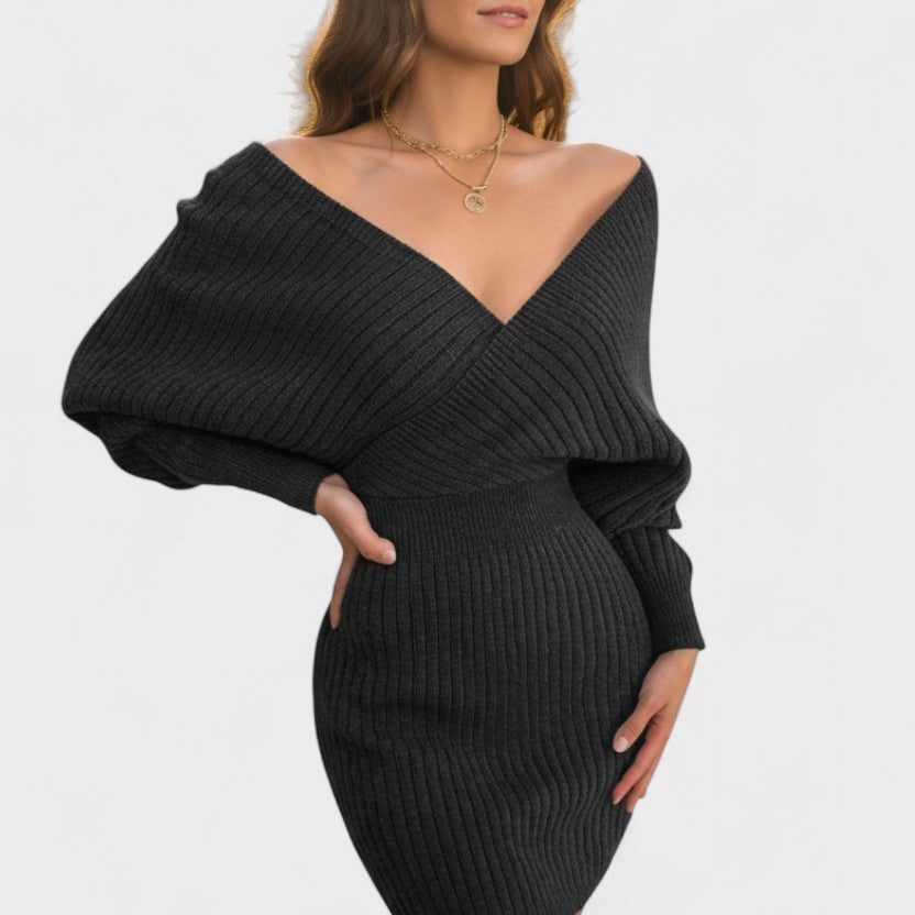 Klara™ | Vestido Elegante de Envelope com Decote em V