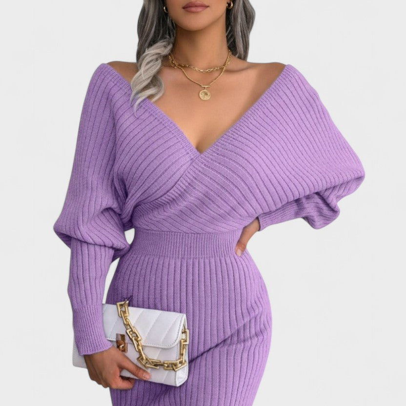 Klara™ | Vestido Elegante de Envelope com Decote em V