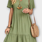 Mariana | Vestido Boho Lilás de Verão