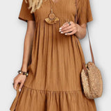 Mariana | Vestido Boho Lilás de Verão