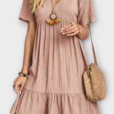 Mariana | Vestido Boho Lilás de Verão