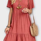 Mariana | Vestido Boho Lilás de Verão