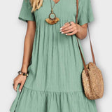 Mariana | Vestido Boho Lilás de Verão