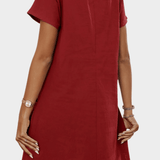 Natália | Mini Vestido com Zíper Bordô